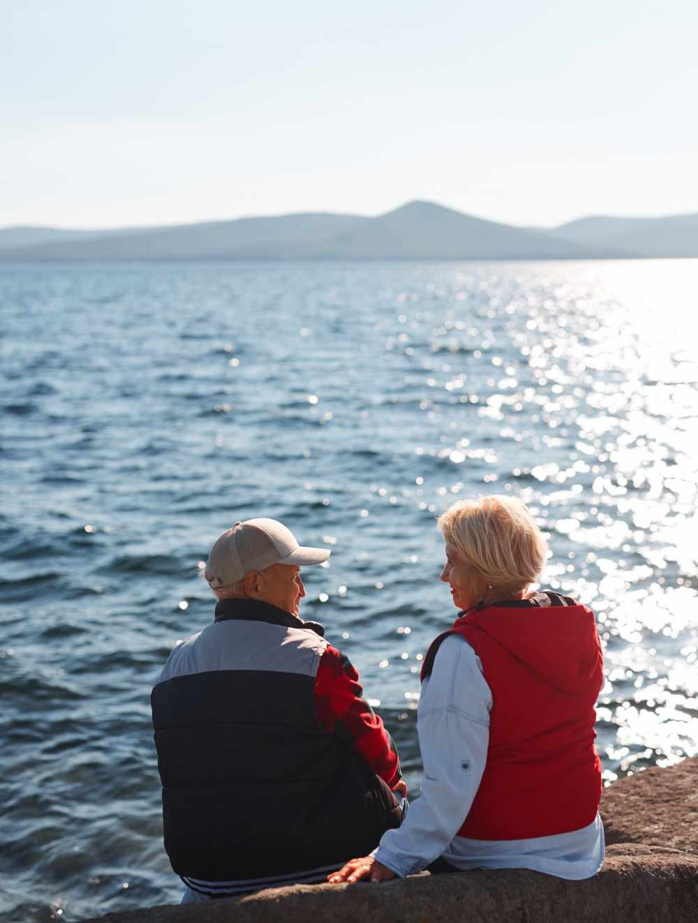 old couple Relaxing outdoors
